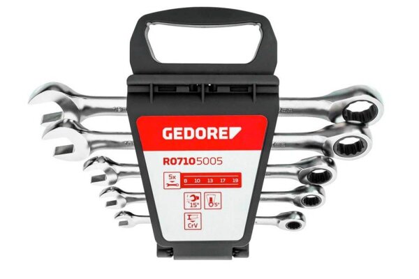 GEDOREred Ring-Maulschlüssel-Satz R07105005 3300849 5-teilig
