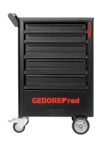GEDOREred GEDWorker R20152205 Werkstattwagen mit Lochwand schwarz 5 Schubladen