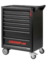 GEDOREred GEDMaster R20202207 Werkstattwagen mit Lochwand schwarz 7 Schubladen