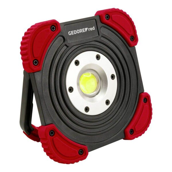 GEDOREred R95400145 LED Akku-Baustrahler rot, schwarz