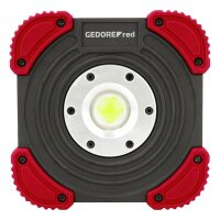 GEDOREred R95400145 LED Akku-Baustrahler rot, schwarz