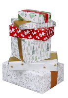 JUNG SCHÖNER VERPACKEN Geschenkpapier Blögg Rentiere rot beidseitig bedruckt, 20,0 m