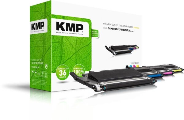 KMP SA-T53V  schwarz, cyan, magenta, gelb Toner kompatibel zu SAMSUNG CLT-P406C (SU375A), 4er-Set