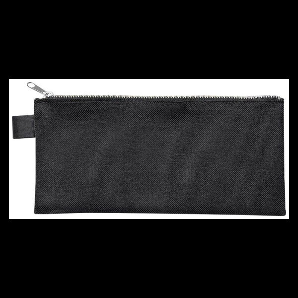 VELOFLEX Reißverschlussbeutel DIN lang schwarz/silber Textil, 1 St.