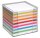 folia Zettelbox transparent inkl. 700 Notizzettel farbig sortiert, 1 St.