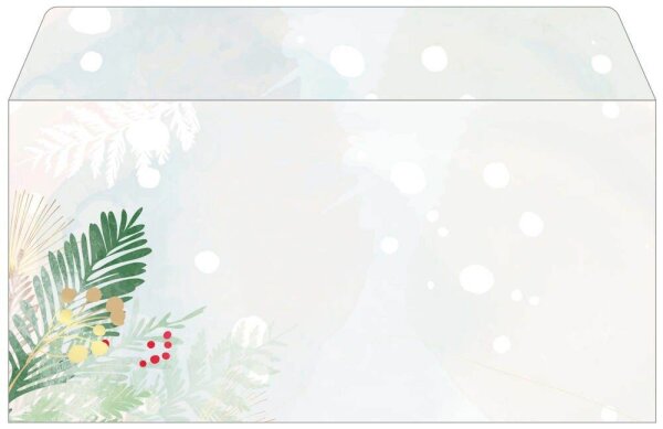 50 SIGEL Weihnachtsbriefumschläge Christmas Forest DIN lang ohne Fenster