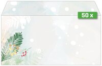 50 SIGEL Weihnachtsbriefumschläge Christmas Forest DIN lang ohne Fenster