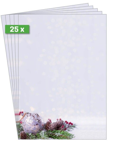 SIGEL Weihnachtsbriefpapier Charmful Christmas Motiv DIN A4 90 g/qm 25 Blatt