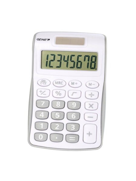 GENIE 120 S Taschenrechner weiß/silber-grau