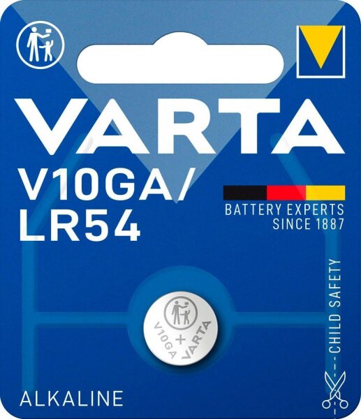 VARTA Knopfzelle V 10 GA/LR54 Alkali-Mangan 1,5 V, 1 St.