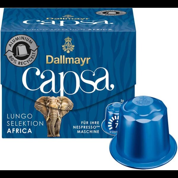 Dallmayr Capsa Lungo Selektion Africa Kaffeekapseln, Arabica- und Robustabohnen  10 Portionen