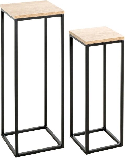 HAKU Möbel Pflanzenständer-Set Watford Holz eiche, 1 Set