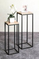 HAKU Möbel Pflanzenständer-Set Watford Holz eiche, 1 Set
