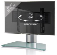 VCM my media TV-Ständer Windoxa Mini silber, mattglas