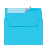 tecno Briefumschläge colors DIN C6 ohne Fenster blau haftklebend 25 St.