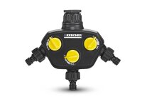 KÄRCHER Wasserverteiler für Gartenschlauch 3-Wege-Verteiler 2.645-200.0, 26,5 mm (G 3/4 Zoll), 33,3 mm (G 1 Zoll) Gewinde, 1 St.