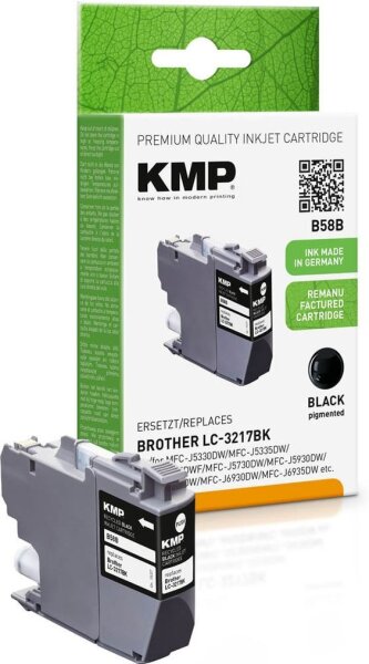KMP B58B schwarz Druckerpatrone kompatibel zu brother LC-3217BK