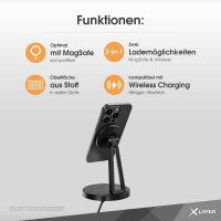 XLAYER MagFix Pro 2 in 1 Induktive Ladestation schwarz, 15 Watt