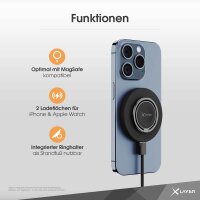 XLAYER MagFix Pro 3-in-1 Induktive Ladestation schwarz, 15 Watt