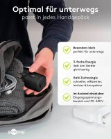 goobay Ladekabel mit Adapter schwarz, Kabellänge: 1,0 m, 65 Watt