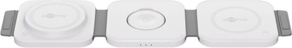 goobay 3-in-1 Induktive Ladestation weiß, 15 Watt