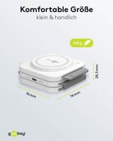 goobay 3-in-1 Induktive Ladestation weiß, 15 Watt