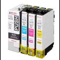 edding EDD-492 schwarz, cyan, magenta, gelb Druckerpatronen kompatibel zu EPSON 27XL / T2711XL/12XL/13XL/14XL, 4er-Set