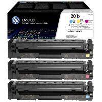 HP 201X (CF253XM) cyan, magenta, gelb Tonerkartuschen,...