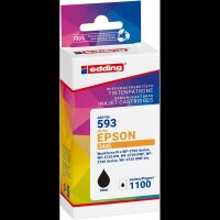 edding EDD-593 schwarz Druckerpatrone kompatibel zu EPSON...