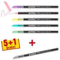 5 + 1 GRATIS: edding 1200 Filzstifte farbsortiert, 5 St....