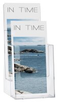 2 helit Tischprospekthalter transparent 1/3 DIN A4 2...