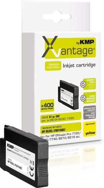 KMP XVantage® gelb pigmentiert Druckerpatrone kompatibel zu HP 953XL (F6U18AE)