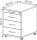 HAMMERBACHER AC30 Rollcontainer grafit 4 Auszüge 42,8 x 58,0 x 59,0 cm