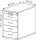 HAMMERBACHER Solid SC50 Standcontainer grafit 5 Auszüge Metall-Bügelgriff chrom 42,8 x 80,0 x 72,0 - 76,0 cm