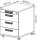 HAMMERBACHER Solid AC30 Rollcontainer grafit 4 Auszüge 42,8 x 58,0 x 59,0 cm