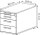 HAMMERBACHER Solid TC30 Rollcontainer weiß 4 Auszüge 42,8 x 80,0 x 51,2 cm