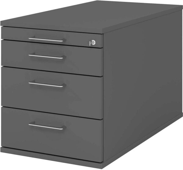 HAMMERBACHER TC30 Rollcontainer grafit 4 Auszüge 42,8 x 80,0 x 51,2 cm