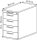 HAMMERBACHER Solid SC50 Standcontainer grafit 5 Auszüge Stahl-Bügelgriff silber 42,8 x 80,0 x 72,0 - 76,0 cm