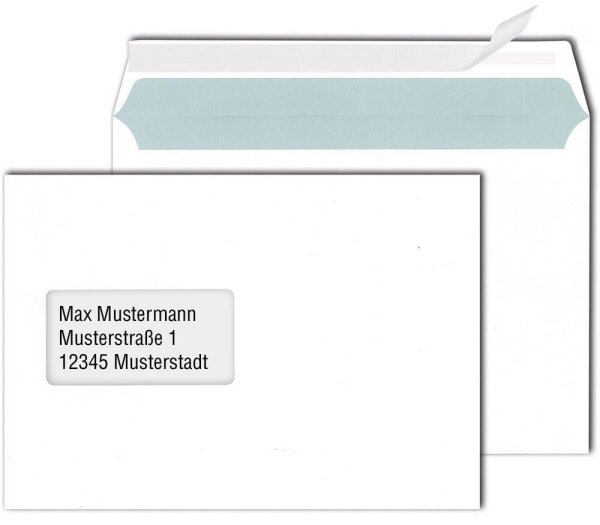 MAILmedia Briefumschläge DIN C5 mit Fenster weiß haftklebend 500 St.