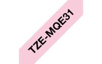 brother Schriftband TZe-MQE31 TZEMQE31, 12 mm, schwarz auf rosa, 1 St.