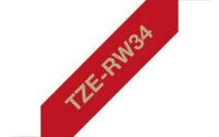 brother Textil-Schriftband TZe-RW34 TZERW34, 12 mm, gold auf rot, 1 St.