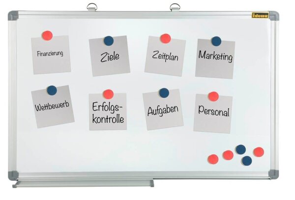 Idena Whiteboard 60,0 x 40,0 cm weiß lackierter Stahl