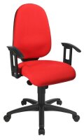 Topstar Bürostuhl Syncro Pro 5, S500 G21 Stoff rot, Gestell schwarz