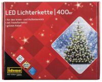 Idena 400er LED Lichterkette grün 47,9 m