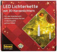 Idena 30er LED Lichterkette grün 16,0 m