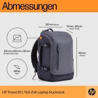 HP Laptop-Rucksack Travel Kunststoff grau 25 l bis 39,6 cm (15,6 Zoll)