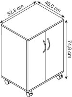 DURABLE Bürowagen weiß 4 Ebenen 52,8 x 40,0 x...