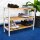 relaxdays Schuhregal braun, weiß 70,0 x 24,5 x 54,5 cm, 1 St.