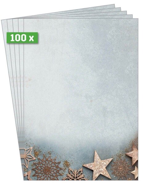 SIGEL Weihnachtsbriefpapier Glamorous Christmas Motiv DIN A4 90 g/qm 100 Blatt