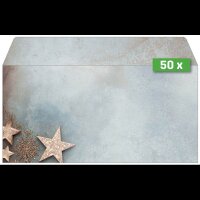 50 SIGEL Weihnachtsbriefumschläge Glamorous Christmas DIN lang ohne Fenster